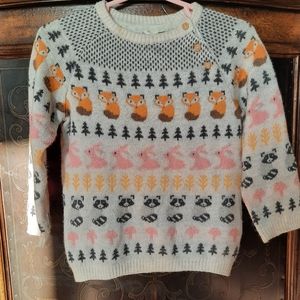 Adorable woodland wool-blend sweater.